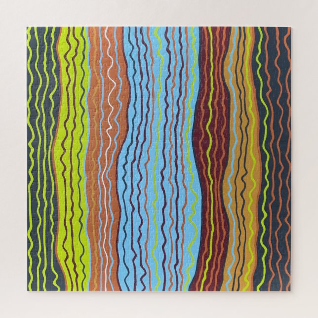 Modern Squiggles 4 Puzzle (Vertical)