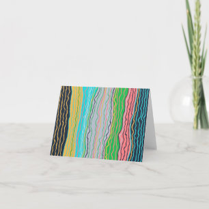 Modern Squiggles Blank Note Card