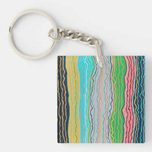 Modern Squiggles Keychain