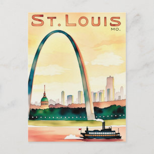 Modern St.Louis Mo. Colourful Classic City Postcard