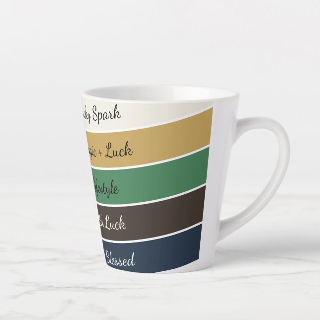 Modern St. Patrick’s Day Gradient Latte Mug (Right)