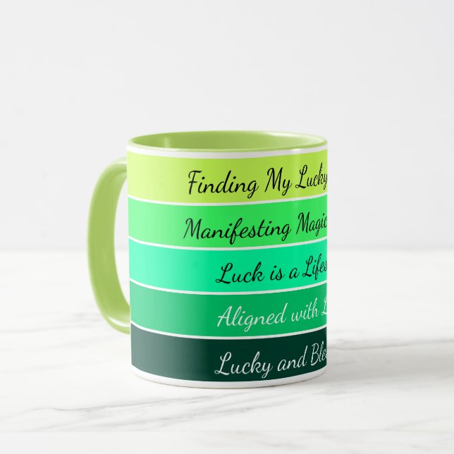 Modern St. Patrick’s Day Gradient Mug (Front Left)