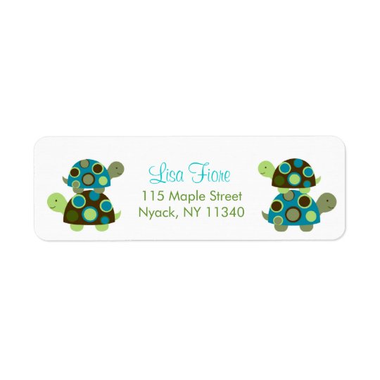 Modern Stacked Turtle Address Labels