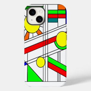 Modern Stained-Glass Look iPhone 14 Case