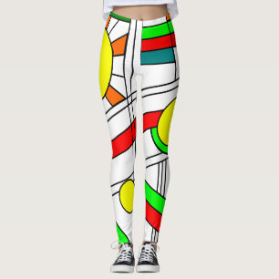 Modern Stained-Glass Look Leggings