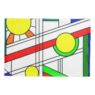 Modern Stained-Glass Look Pillowcase