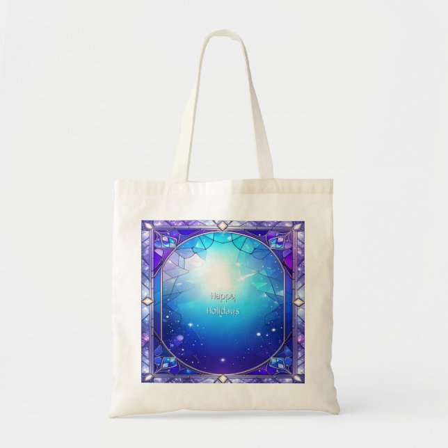 Modern Stained Glass Pattern Tote Bag (Front)