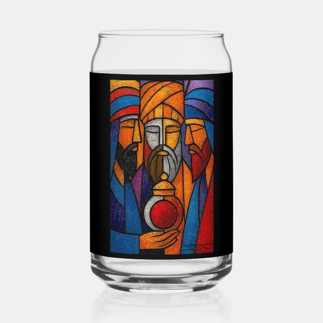 Modern Stained Glass Three Wise Men (Front)