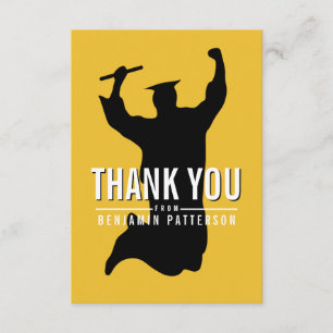 Modern Stamp Photo Graduation Thank You Card