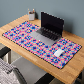 Modern Star Block Quilt Desk Mat