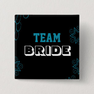 modern star floral Team Bride women 15 Cm Square Badge