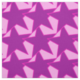 Modern Star Geometric - amethyst purple and pink Fabric