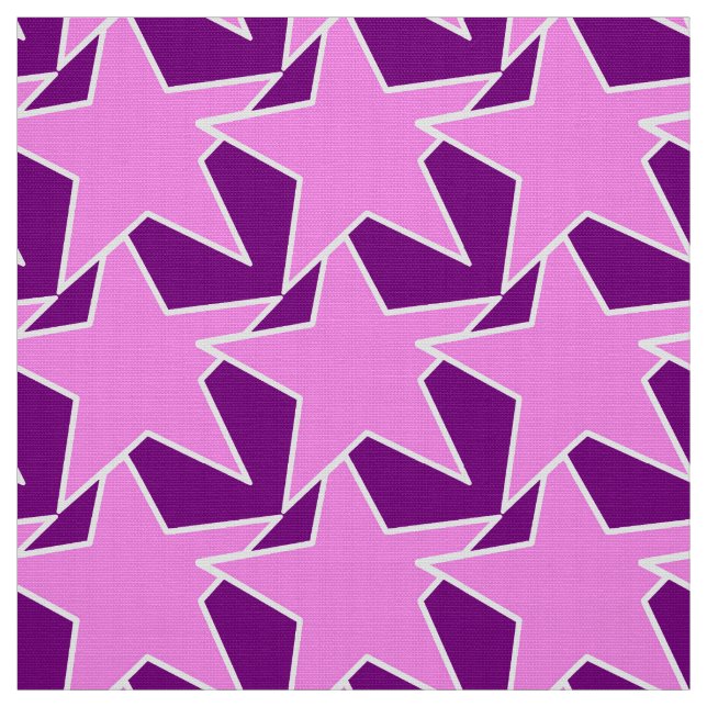 Modern Star Geometric - purple and violet Fabric (Swatch)