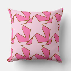 Modern Star Geometric - Shades of coral pink Cushion