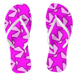 Modern Star Geometric - violet and pink Thongs