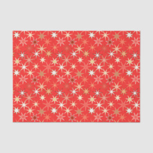 Modern Starburst Print, Deep Mandarin Orange Tissue Paper