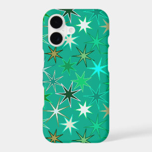 Modern Starburst Print, Turquoise and Aqua