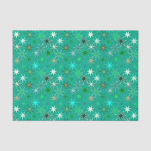 Modern Starburst Print, Turquoise and Aqua Tissue Paper