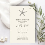 Modern Starfish Beach Ocean Wedding Bridal Brunch Invitation<br><div class="desc">Modern Starfish Beach Ocean Destination Wedding Bridal Brunch Invitation Card. Celebrate your special day with this elegant and beautiful wedding invitation card to beautify your special occasion. All the texts are pre-arranged for you to personalise easily and quickly with your own details.</div>