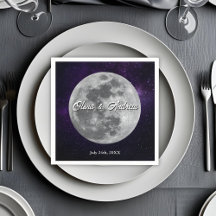 Modern Starry Night Full Monn Wedding 