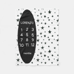 Modern Stars Baby Milestone Blanket