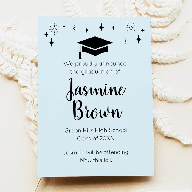 Modern Stars High School Graduation Announcement (Creator Uploaded)