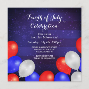 Modern Stars & Stripes 4th of July Invitation