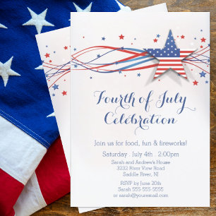 Modern Stars & Stripes 4th of July Invitation