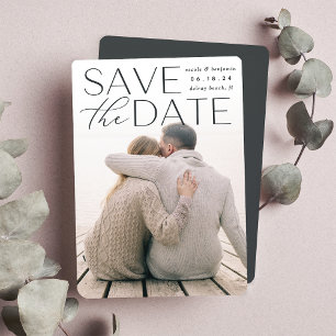 Modern Statement Vertical Photo Save The Date