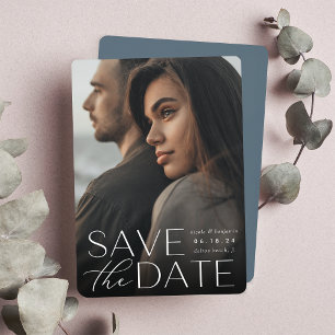 Modern Statement Vertical Photo Save The Date