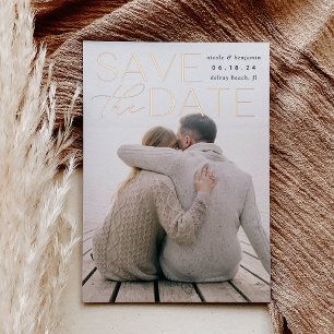 Modern Statement Vertical Photo Save The Date