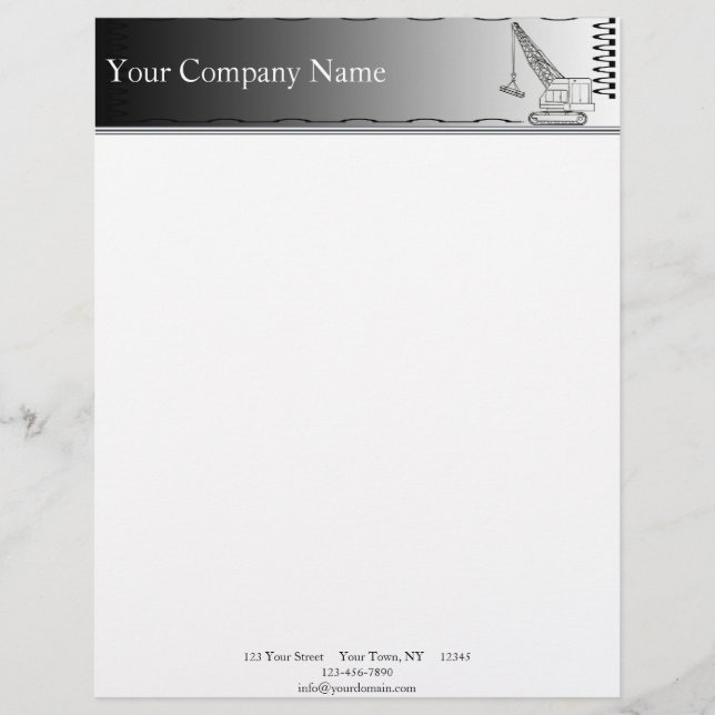 Modern Steel Construction Letterhead Design (Front)