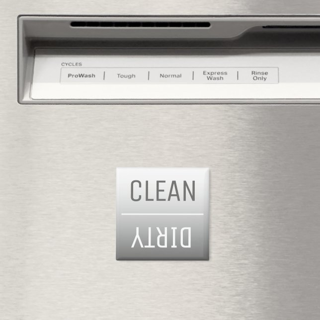 Modern Steel Grey Ombre Dishwasher Magnet (In Situ (Dishwasher))