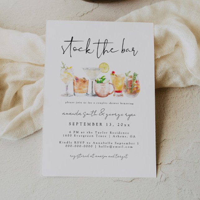 Modern Stock The Bar Shower Invitation Template (Creator Uploaded)