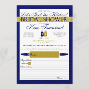 Modern Stock the Kitchen Bridal Shower Invites