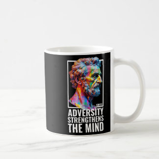 Modern Stoic Philosophy Adversity Quote Seneca Phi Coffee Mug