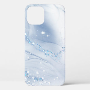 Modern Stone Dusty Blue Marble iPhone 12 Pro Case