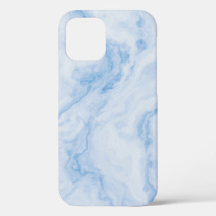 Modern Stone Dusty Blue Marble iPhone 12 Case