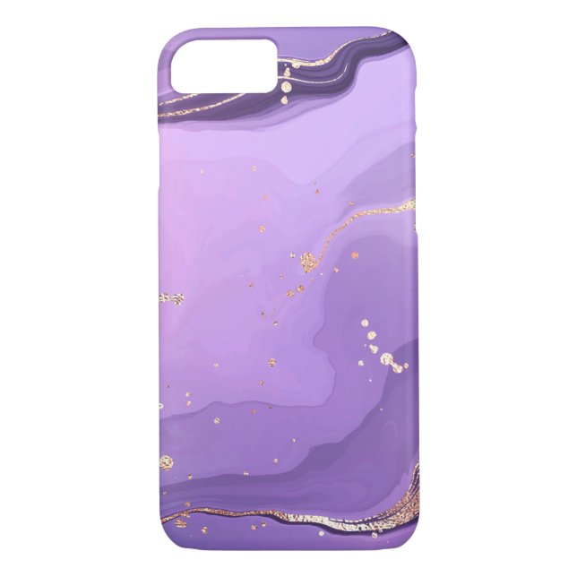 Modern Stone Dusty Blue Marble Case-Mate iPhone Case (Back)