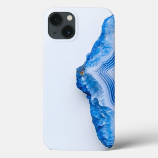 Modern Stone Dusty Blue Marble iPhone 13 Case