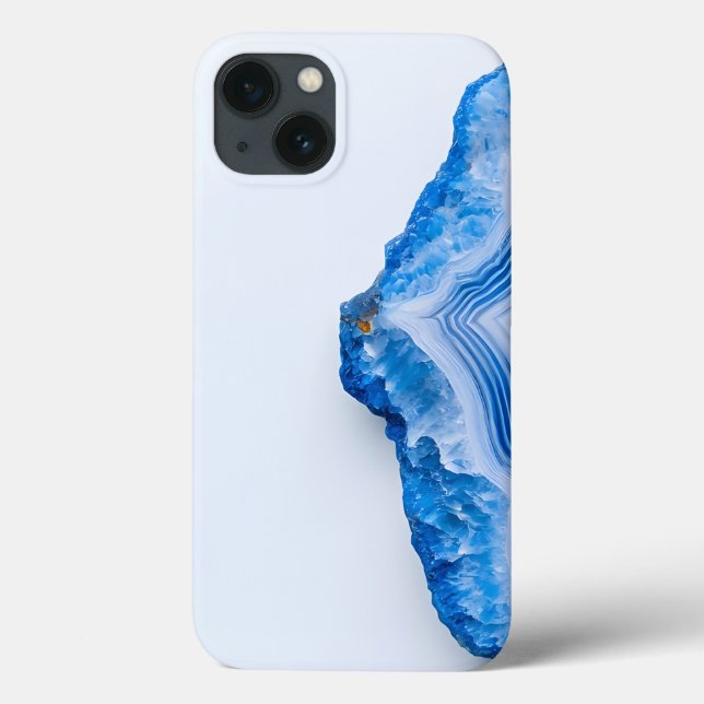 Modern Stone Dusty Blue Marble Case-Mate iPhone Case (Back)