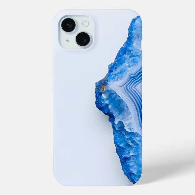 Modern Stone Dusty Blue Marble Case-Mate iPhone Case (Back)