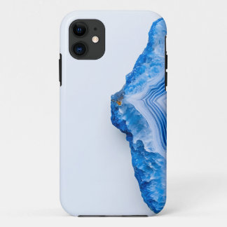 Modern Stone Dusty Blue Marble iPhone 11 Case