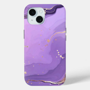 Modern Stone Dusty Blue Marble iPhone 15 Case