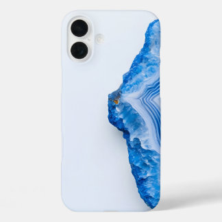 Modern Stone Dusty Blue Marble iPhone 16 Plus Case