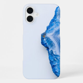 Modern Stone Dusty Blue Marble iPhone 16 Plus Case
