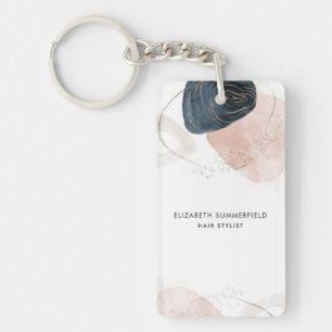Modern Stone Marble Business Custom Key Ring