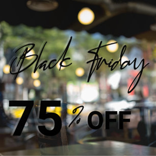 Modern Store Window Black Friday Sale Window Cling