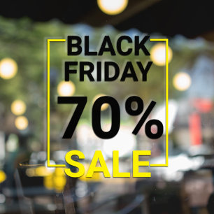 Modern Store Window Black Friday Sale Window Cling
