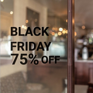 Modern Store Window Black Friday Sale Window Cling